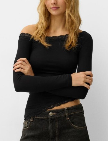 Bluză Bershka, negru
