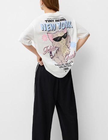 Tricou Bershka, alb