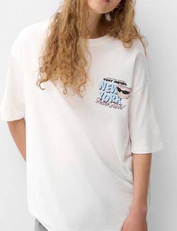 Tricou Bershka, alb