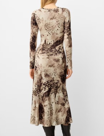 Rochie midi Bershka, mix culori