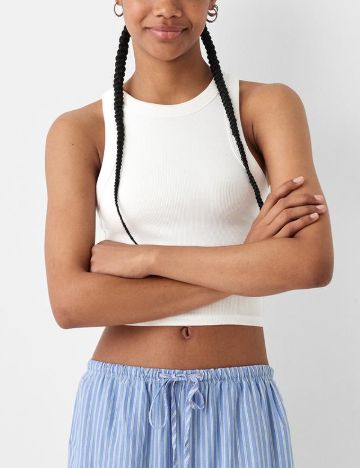 Top Bershka, alb