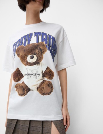 Tricou Bershka, alb