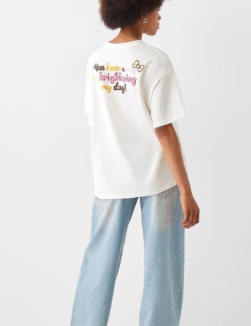Tricou Bershka, alb