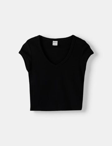 Top Bershka, negru