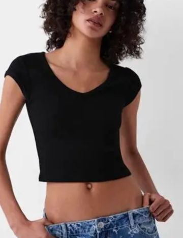 Top Bershka, negru