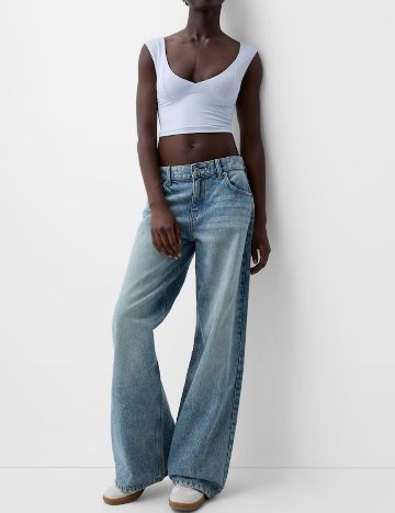 Top Bershka, alb
