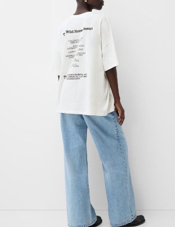 Tricou Bershka, alb
