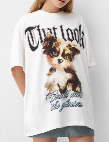 Tricou Bershka, alb