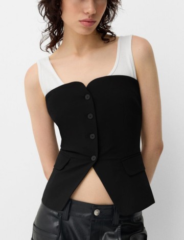 Top Bershka, negru