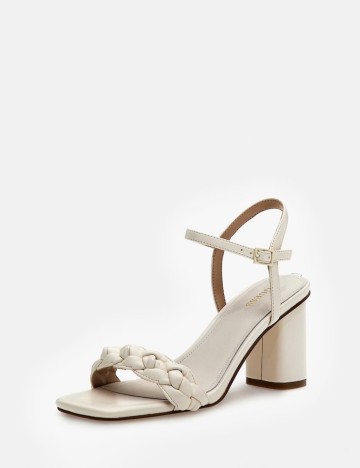 Sandale Cu Toc Guess, alb