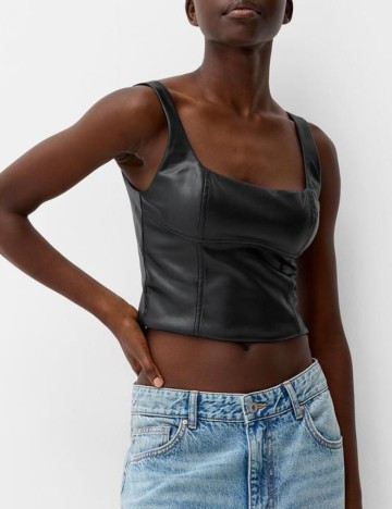 Top Bershka, negru