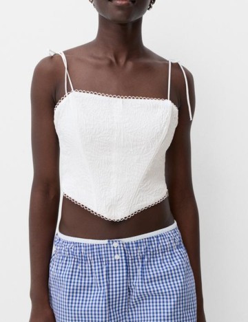 Top Bershka, alb