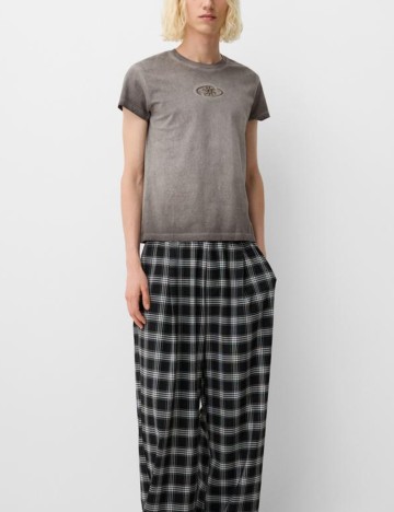 Tricou Bershka, gri