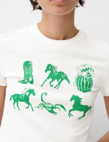 Top Bershka, alb