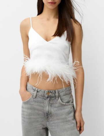 Top Bershka, alb
