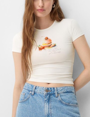 Top Bershka, alb