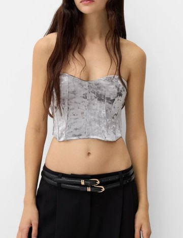 Top Bershka, gri