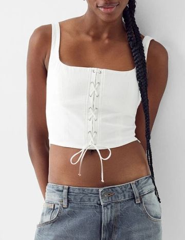 Top Bershka, alb