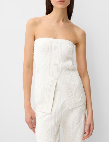 Top Bershka, alb