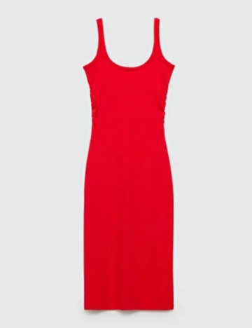 Rochie midi Bershka, roșu