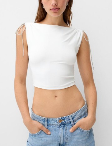 Top Bershka, alb