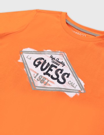 Tricou Guess, portocaliu