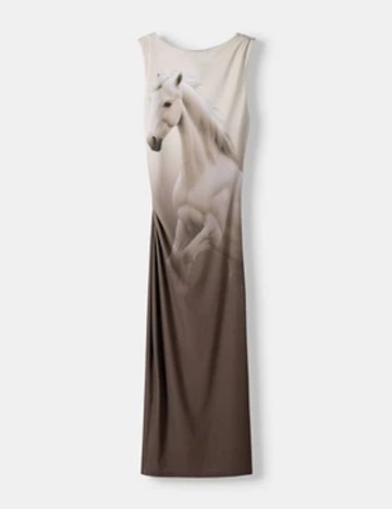 Rochie midi Bershka, mix culori