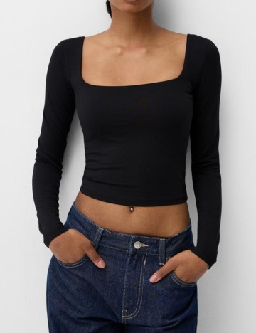 Bluză Bershka, negru