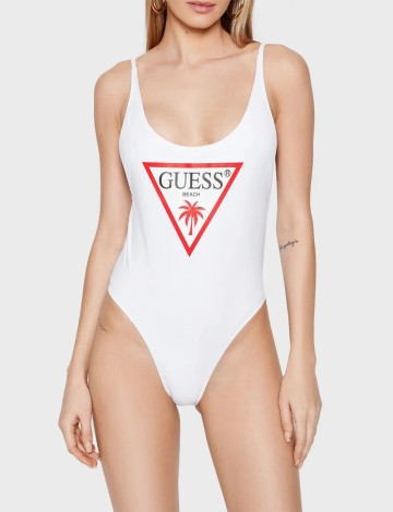 Costum de baie întreg Guess, alb