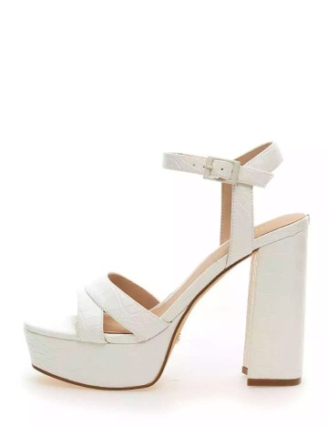 Sandale Cu Toc Guess, alb