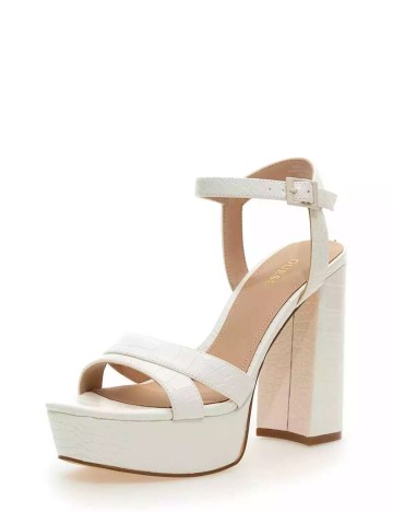 Sandale Cu Toc Guess, alb