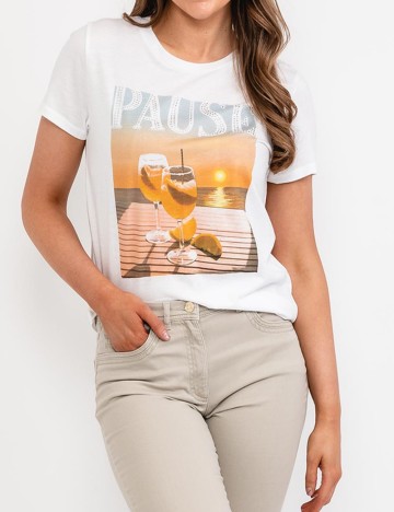Tricou Guess, alb