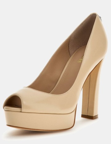Pantofi cu toc Guess, bej