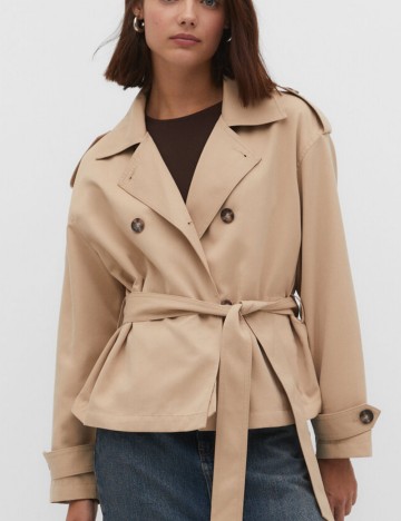 Trench scurt Stradivarius, maro