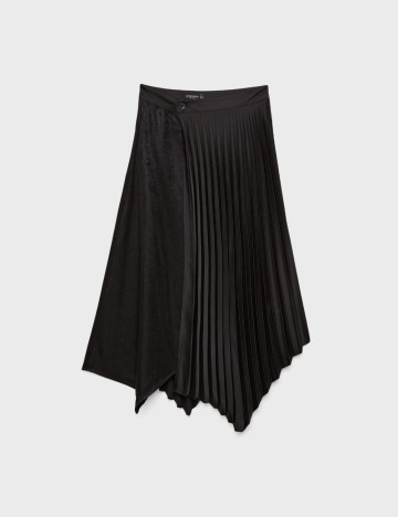 Fustă midi Stradivarius, negru