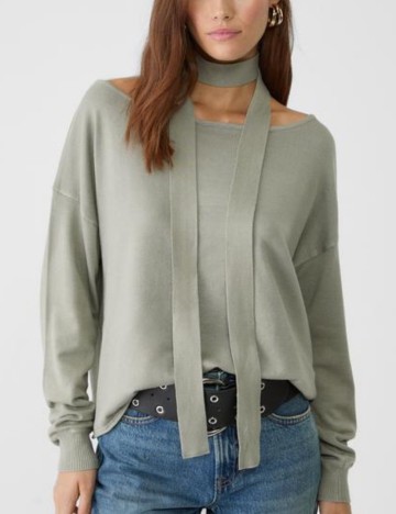 Bluză Stradivarius, verde