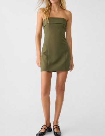 Rochie mini Stradivarius, kaki