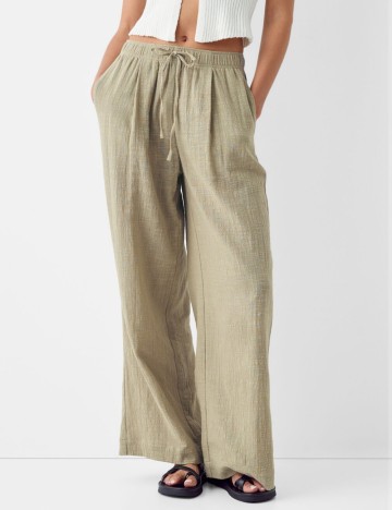 Pantaloni Bershka, verde