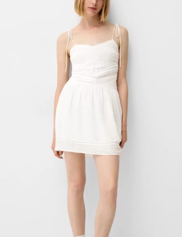Rochie mini Bershka, alb