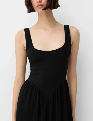 Rochie maxi Bershka, negru