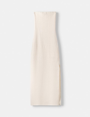 Rochie maxi Bershka, crem