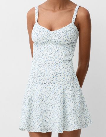 Rochie mini Bershka, alb