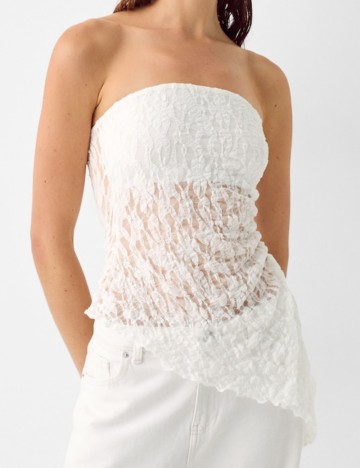 Top Bershka, alb
