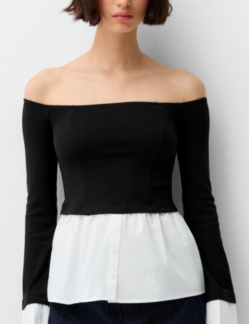 Bluză Bershka, negru