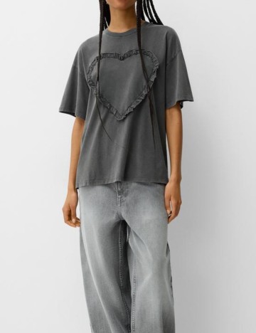 Tricou Bershka, gri