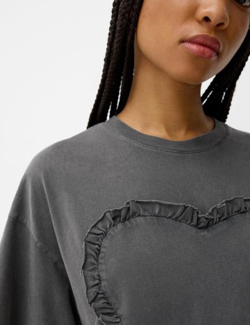 Tricou Bershka, gri