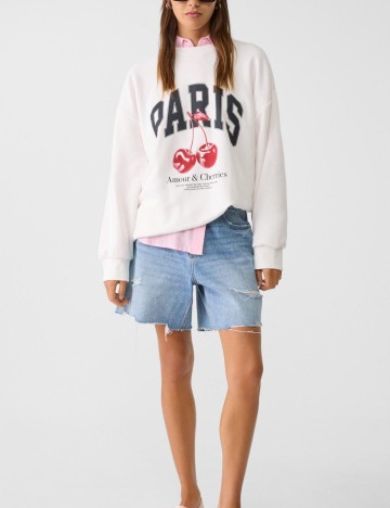 Bluză Stradivarius, alb