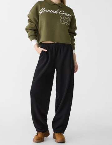 Pantaloni Stradivarius, negru