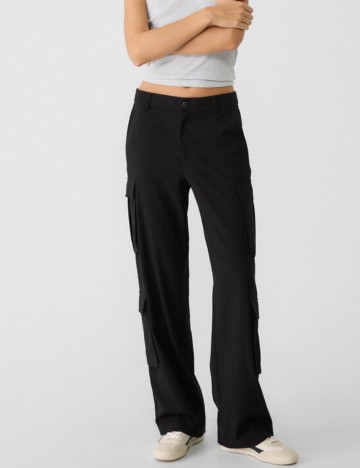 Pantaloni Stradivarius, negru