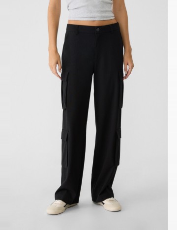Pantaloni Stradivarius, negru